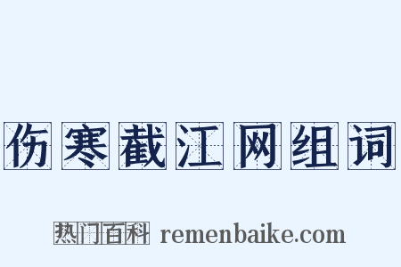 伤寒截江网组词是什么意思的图片